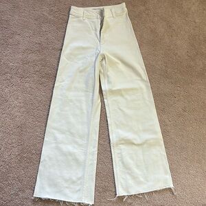White High Waisted Wide Leg Jeans